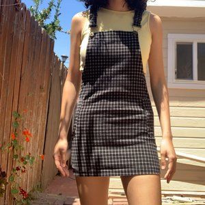 SOLD Plaid Overall Dress